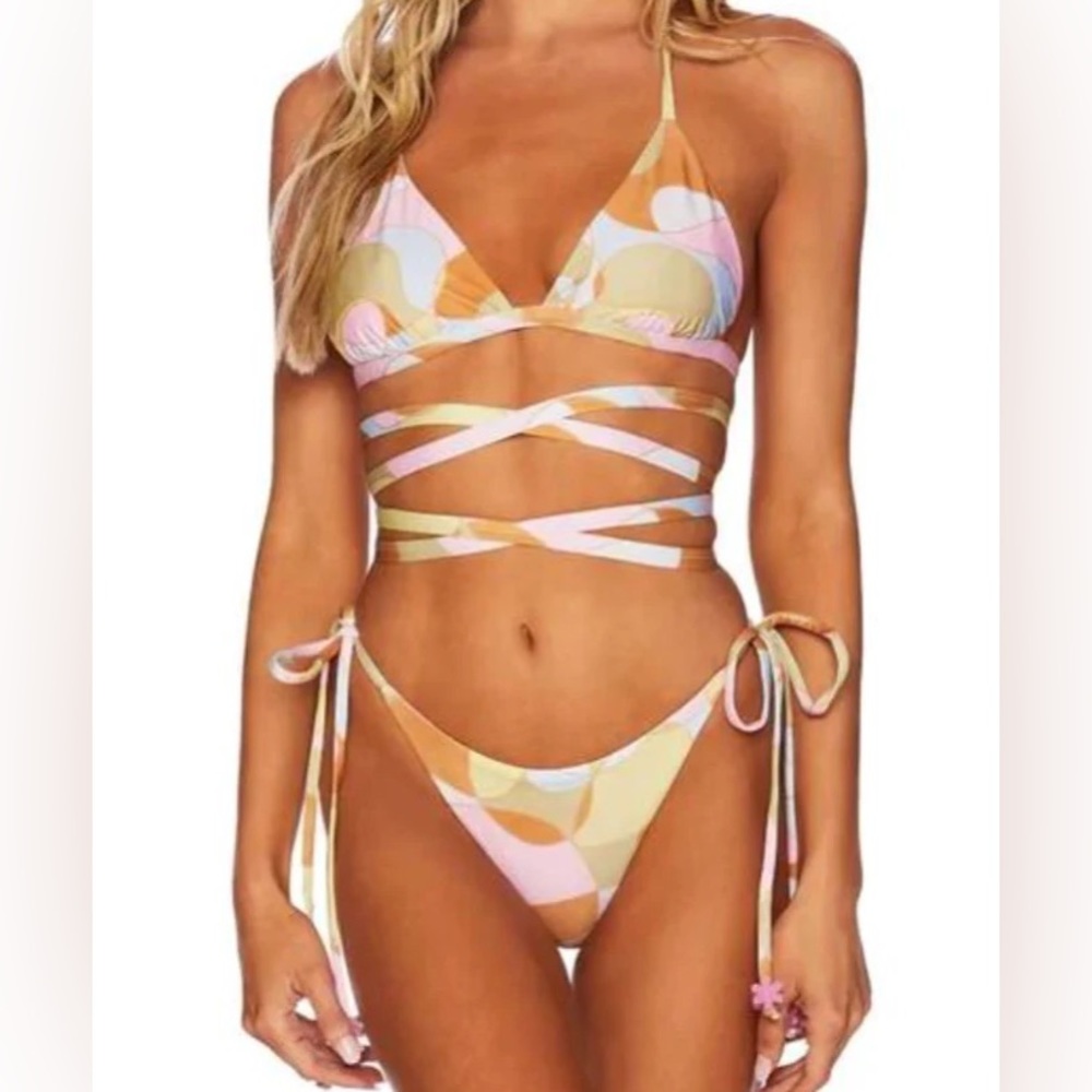 Beach Riot Women’s Waikiki Wave 2-pc Bikini Swimsuit size L NWT